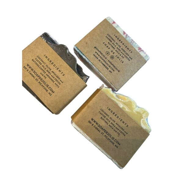 Handcrafted De Jolie Soap Set Of 3 NEW‎ - Picture 2 of 7
